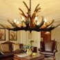 Antlers Vintage Style Resin 8 Light Chandeliers Rural Countryside Hanging Light Fixture