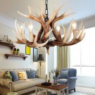 Antlers Chandelier Light American Antique Jane European Living Room Lights Restaurant 4+3