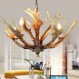 Vintage Style Resin Deer Horn Antler Chandeliers Personality Lamp Living Room