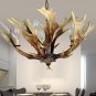 Vintage Style Resin Deer Horn Antler Chandeliers Personality Lamp Living Room