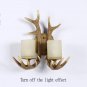 Rural Deer Horn Wall Lamp, Living Room Bedroom Bedside Porch Resin Wall Lamp