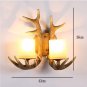 Rural Deer Horn Wall Lamp, Living Room Bedroom Bedside Porch Resin Wall Lamp