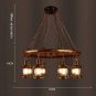 Farmhouse Hanging Pendant Lights Wheel Chandelier US Country Industrial  Chandelie 8 Head