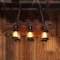 ndustrial Sailboat Wooden Chandelier E27 6-lamp Personality Creative Fish-shaped Decorative Lamp