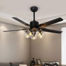 Industrial Rustic Ceiling Fan with Lights Remote Control For Living Room Kitchen