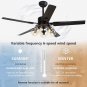 Industrial Rustic Ceiling Fan with Lights Remote Control For Living Room Kitchen