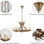 Antler Chandelier 6 Light Large Faux Resin Chandelier Vintage Style Antler Lighting for Living Room