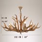 Antler Chandelier Resin Deer Horn Hanging Light Countryside Pendant Lamp 8 Head