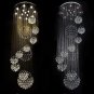 Modern Large Luxury Sprial Crystal Chandelier 3 Sphere Spiral Round D40"