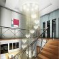 Modern Large Luxury Sprial Crystal Chandelier 3 Sphere Spiral Round D40"