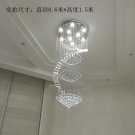 Modern Crystal Chandelier Luxury Round Spiral Lamp Clear LED Light Lighting Fixture D 23.62“