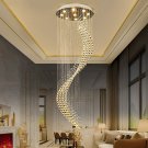 High Ceiling Chandelier Modern Large Raindrop Chandelier  Moon Shaped Wave D 31.5”