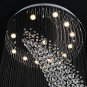 High Ceiling Chandelier Modern Large Raindrop Chandelier Moon Shaped Wave D 31.5â
