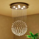 Modern K9 Crystal Raindrop Chandelier Lighting Flush Mount LED Ceiling Light Fixture D19.68”