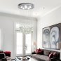 Modern K9 Crystal Raindrop Chandelier Lighting Flush Mount LED Ceiling Light Fixture D19.68&acirc;��