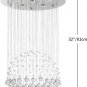 Modern K9 Crystal Raindrop Chandelier Lighting Flush Mount LED Ceiling Light Fixture D19.68&acirc;��