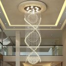 Luxury Chandelier for Staircase Modern Crystal Raindrop Flush Mount Ceiling Light Fixtures D25.6"