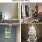 Luxury Chandelier for Staircase Modern Crystal Raindrop Flush Mount Ceiling Light Fixtures D25.6"