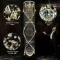 Luxury Chandelier for Staircase Modern Crystal Raindrop Flush Mount Ceiling Light Fixtures D25.6"