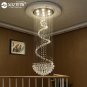 Luxury Chandelier for Staircase Modern Crystal Raindrop Flush Mount Ceiling Light Fixtures
