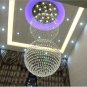 Modern Fandelier White Chandelier K9 Crystal Ball Chandeliers Flush Mount Ceiling Lighting Fixture