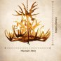 Antler Chandelier Lighting Faux Decoration Antlers Pendant Lighting 12 Lights Retro Resin Deer Horn