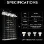 5-Light Modern K9 Crystal Chandeliers, Raindrop Chandeliers, Dimmable, Adjustable Color L32"