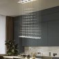5-Light Modern K9 Crystal Chandeliers, Raindrop Chandeliers, Dimmable, Adjustable Color L32"