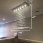 6-Light Modern K9 Crystal Chandeliers, Raindrop Chandeliers, Dimmable, Adjustable Color L40"