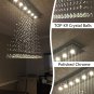 6-Light Modern K9 Crystal Chandeliers, Raindrop Chandeliers, Dimmable, Adjustable Color L40"