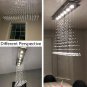 6-Light Modern K9 Crystal Chandeliers, Raindrop Chandeliers, Dimmable, Adjustable Color L40"