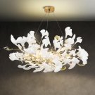 Lustre Luxury Branches Chandeliers Ceramic Ginkgo Biloba Chandelier D 40 X H 13.75”