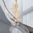 Lustre Luxury Branches Chandeliers Ceramic Ginkgo Biloba Chandelier For Staircase D 23.6 X H 106.3"