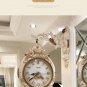 Hanging Wall Clock French Style Metal Round Display Roman Numerals Antique Style