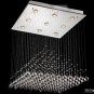 Modern Wave K9 Crystal Hanging Wire Ball Square Pendant Lamp Lighting Fixture