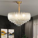 Modern Luxury Crystal Living Room Chandelier French Retro Pendant Lamp