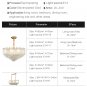 Modern Luxury Crystal Living Room Chandelier French Retro Pendant Lamp