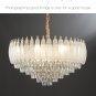 Modern Luxury Crystal Living Room Chandelier French Retro Pendant Lamp