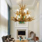 Antler Chandelier 12 Lights, Farmhouse Faux Antler Light Fixture Rustic Resin Pendant Light