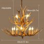Antler Chandelier 12 Light, Rustic Resin Deer Horn Pendant Light