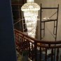 Crystal Long Chandelier Duplex Hollow High Staircase Hotel Lobby Pendant lights D 23.62 X H71"