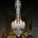 Chandeler Lighting Crystal stairs Long Pendant Lamp Luxury Hanging Lights Fixtures D35.43XH82.67"