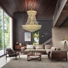 Large Crystal Gold Chandeliers for High Ceilings Storey Foyer Pendant Lamp