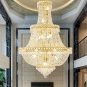 Luxury Crystal Long Chandelier Hallway Living Room Golden Stair Pandent Lamp