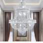 Luxury Crystal  Chandelier French Style Hallway Living Room Chrome Stair Pandent Lamp