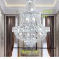 Luxury Crystal  Chandelier French Style Hallway Living Room Chrome Stair Pandent Lamp