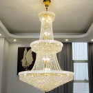 Luxury Crystal Chandelier French Style Hallway Living Room Gold Stair Pandent Lamp