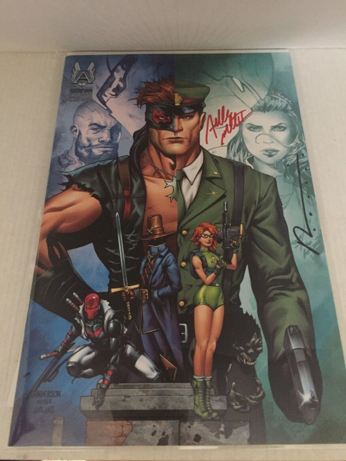 2022 Artists Elite Primer Blue Exclusive Cover Triple Signed