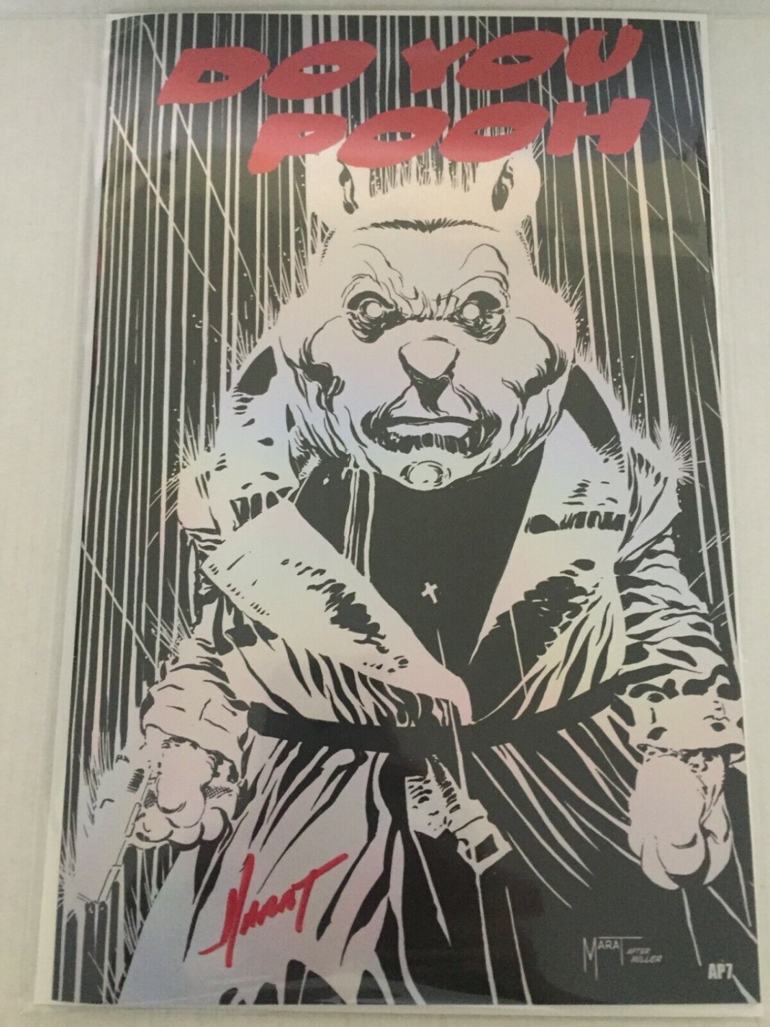 Counterpoint Brandon's Comics Do You Pooh Sin City Homage Chrome Variant Signed