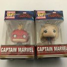 Two New Marvel Comics Captain Marvel Funko Pocket Pop Key Chains